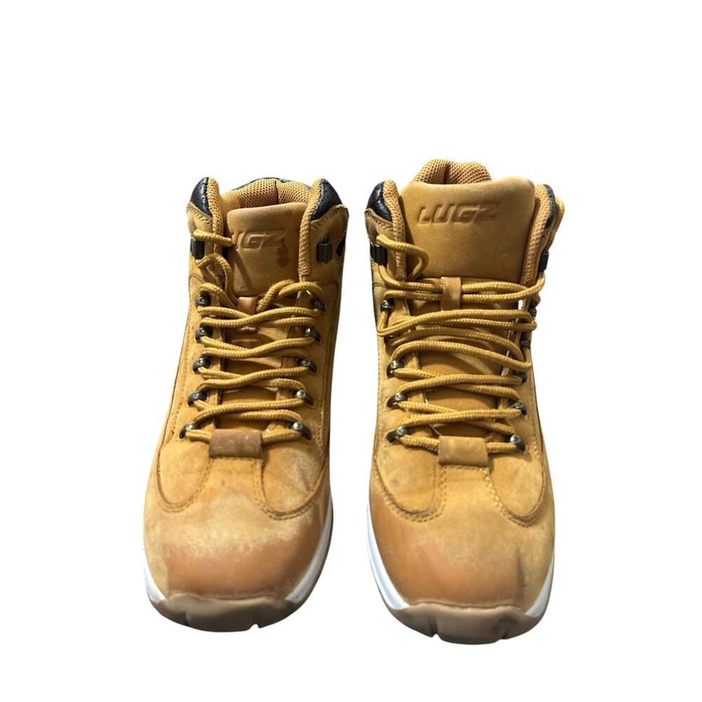 Lugz Drifter Wheat Tan Nubuck Leather Work Boots Mid Ankle Size 6.5